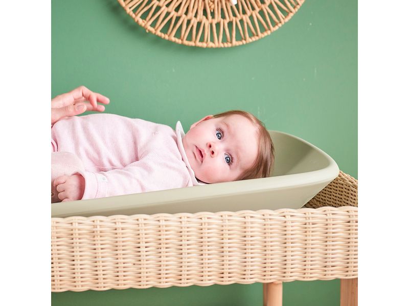 NATTOU Wickelplatte Softy Grün 70 x 48 cm Weiche Wickelauflage
