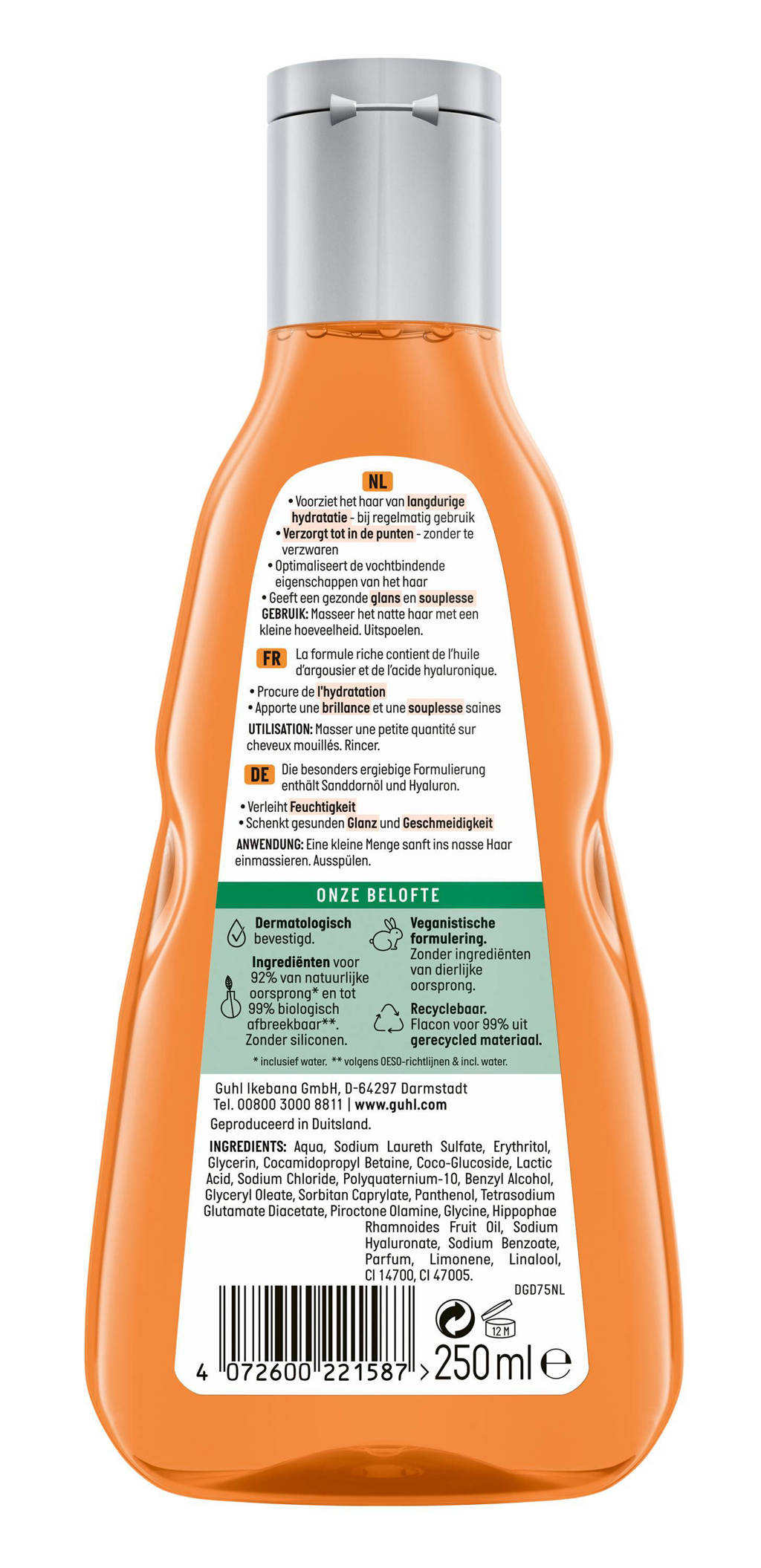Vochtherstel shampoo - 4 x 250 ml - voordeelverpakking