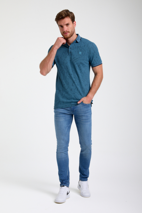 Gabbiano blauwe heren polo