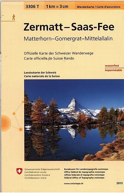 BUNDESAMT - 3306T ZERMATT SAAS FEE ECHELLE 1 33 000