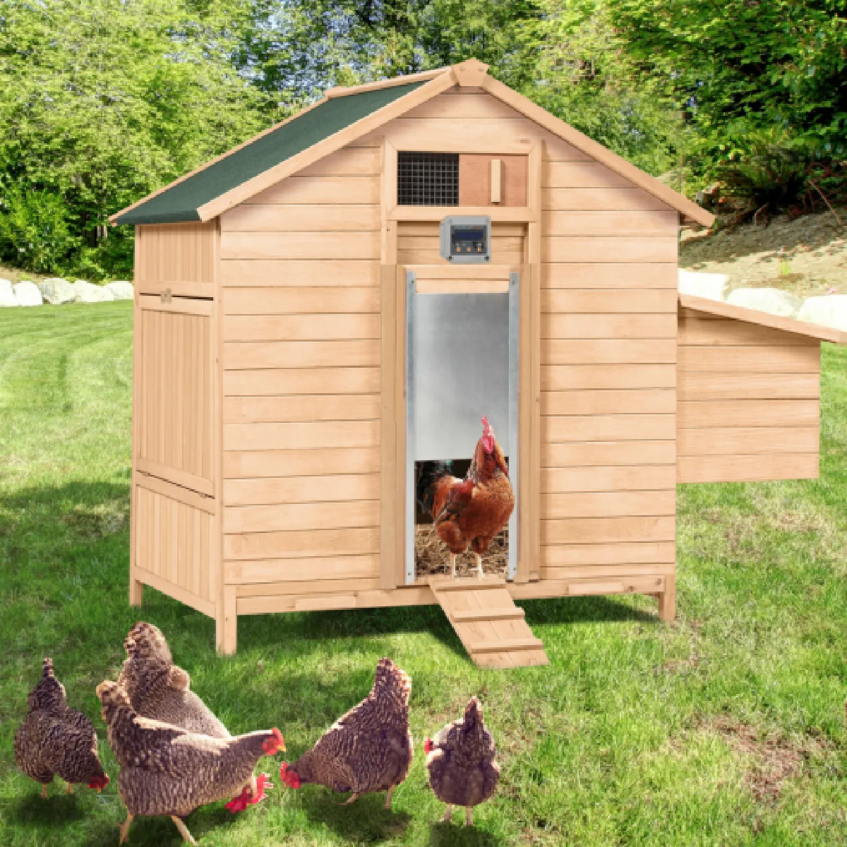 Idmarket MARKET Porte automatique poulailler 22x33 cm