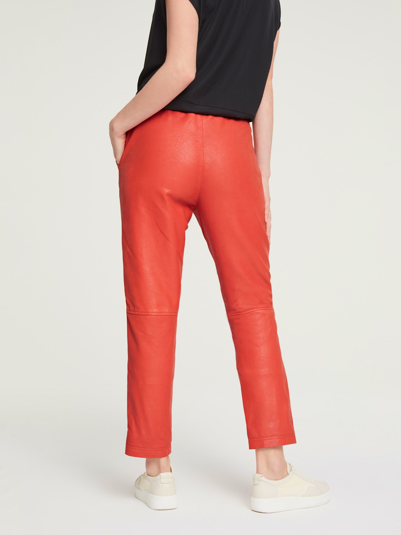 Pantalon de jogging en cuir forme jogging tendance