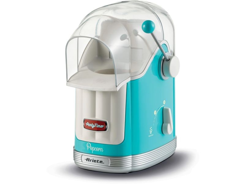 Ariete Popcorn Maschine Party Time ARI-2958-BL Blau/Weiss Popcornmaschine im Retro-Design