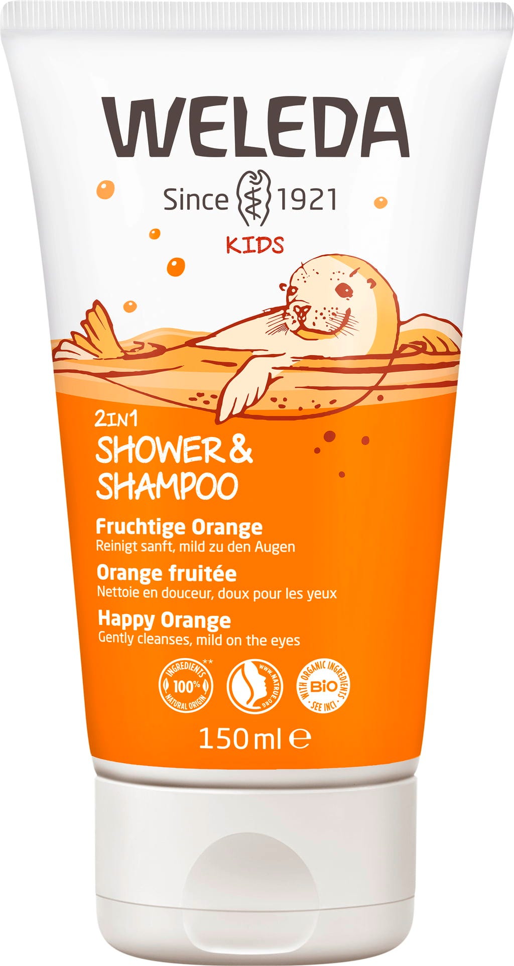 Weleda  KIDS 2in1 Shower & Shampoo Fruchtige Orange, 150 ml