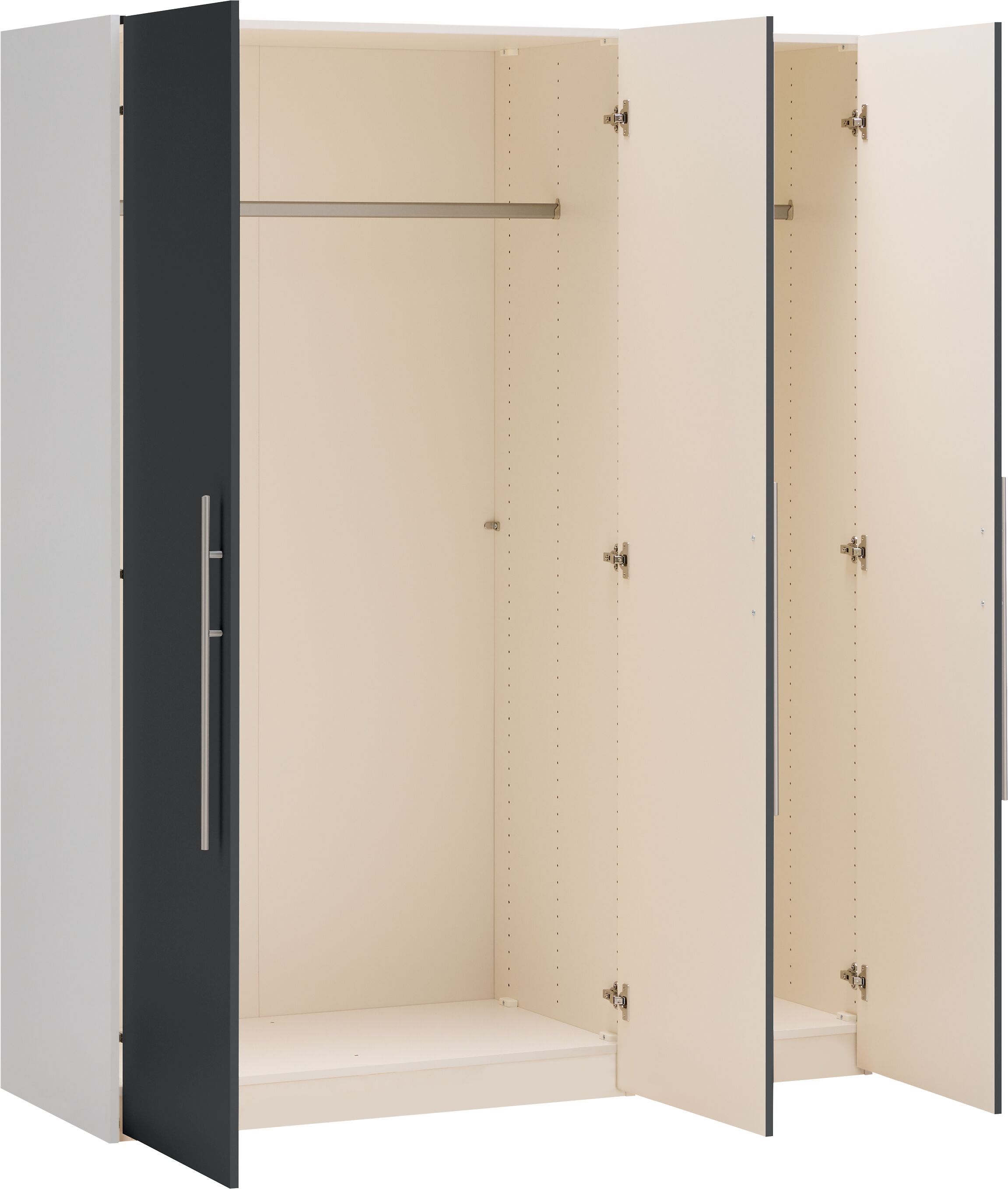 MODUL Drehtürenschrank - Anthrazit / B: 153.0 cm x T: 59.0 cm x H: 195.0 cm