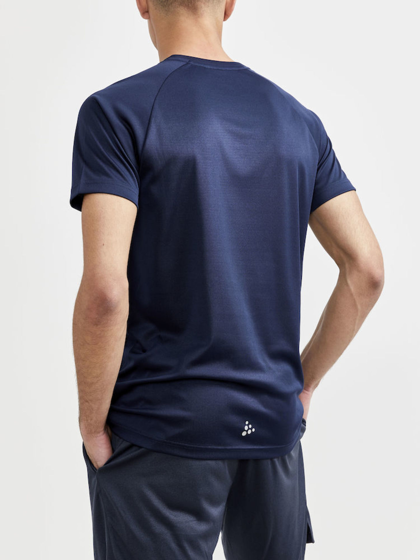 Craft CORE Unifly Logo Hardloopshirt Korte Mouwen Donkerblauw Heren