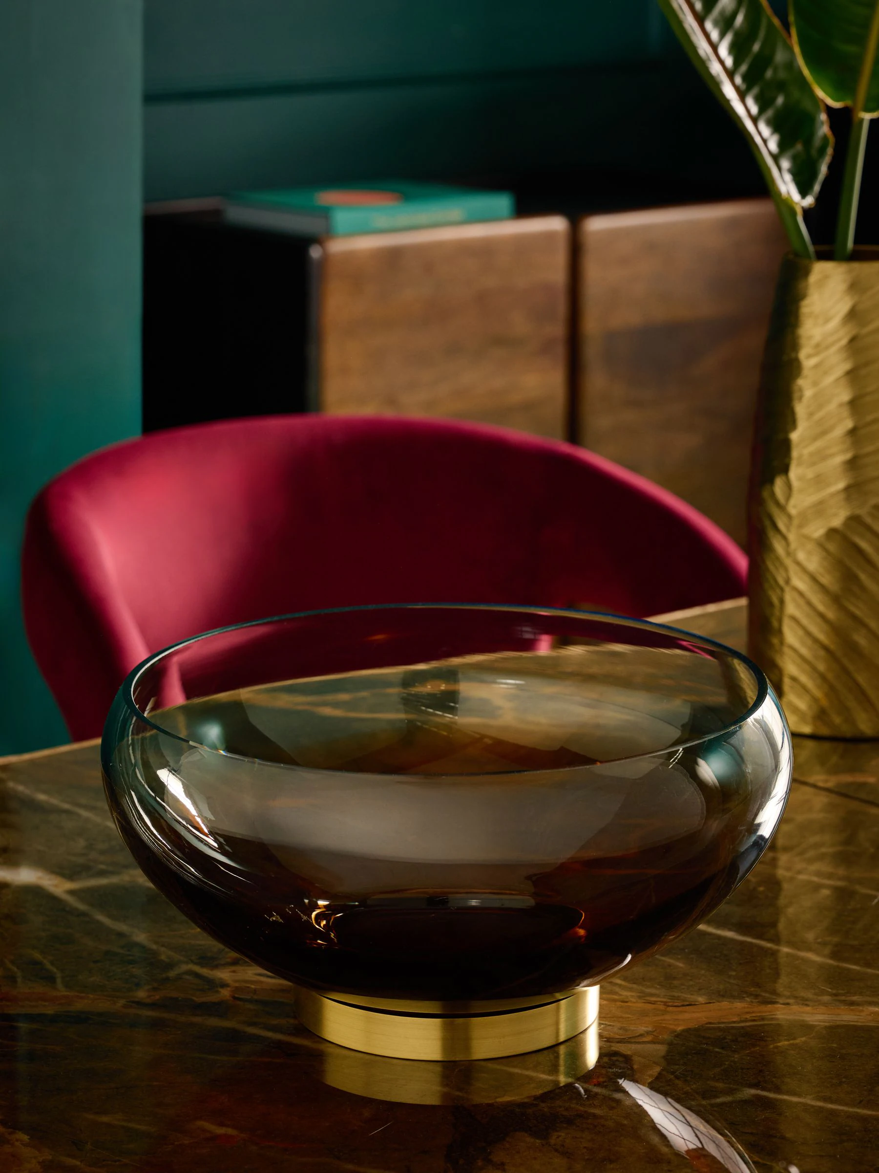 Cooper Glass Ombre Decorative Bowl