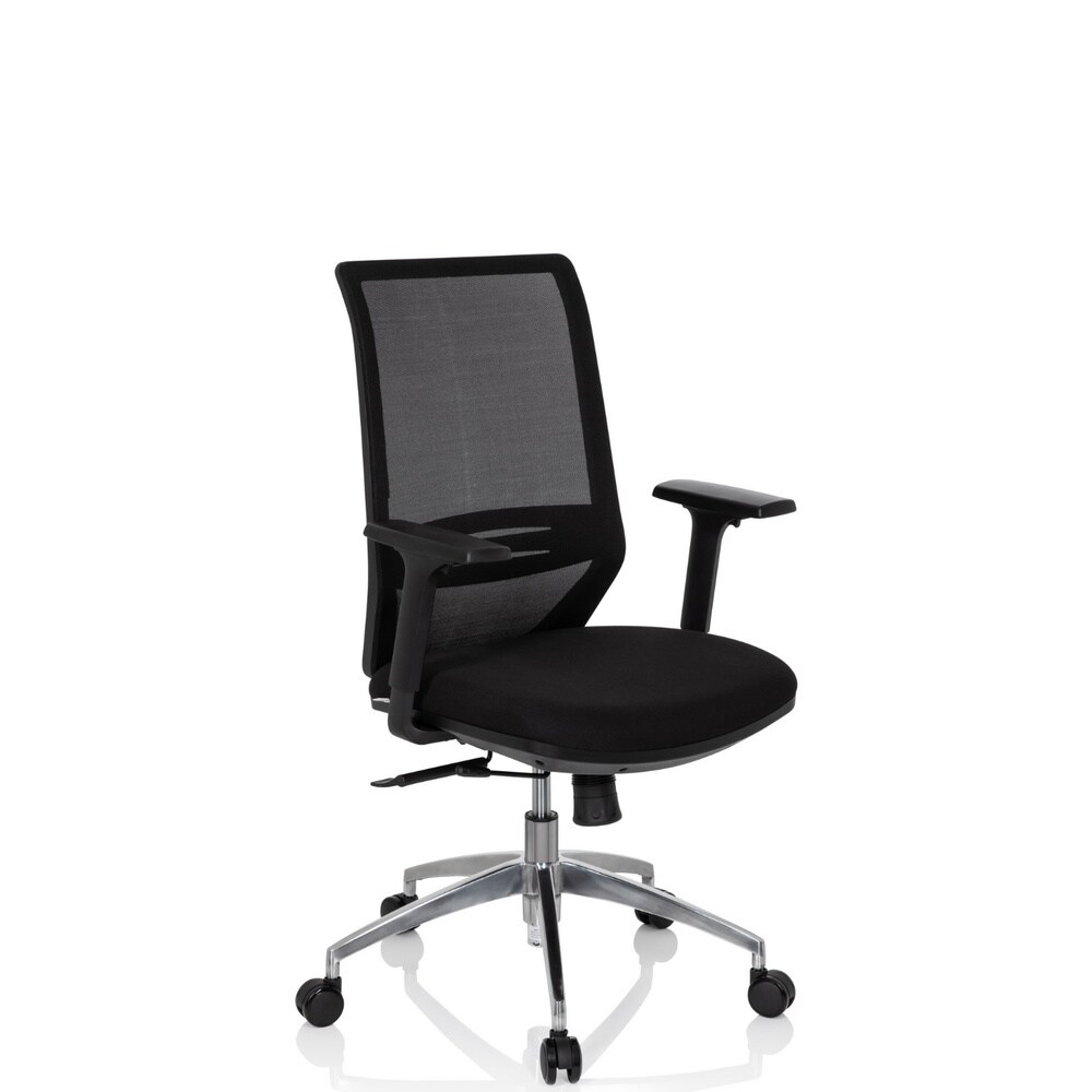 Profi Bürostuhl PROFONDO Stoff/Netzstoff mit Armlehnen (höhenverstellbar) hjh OFFICE