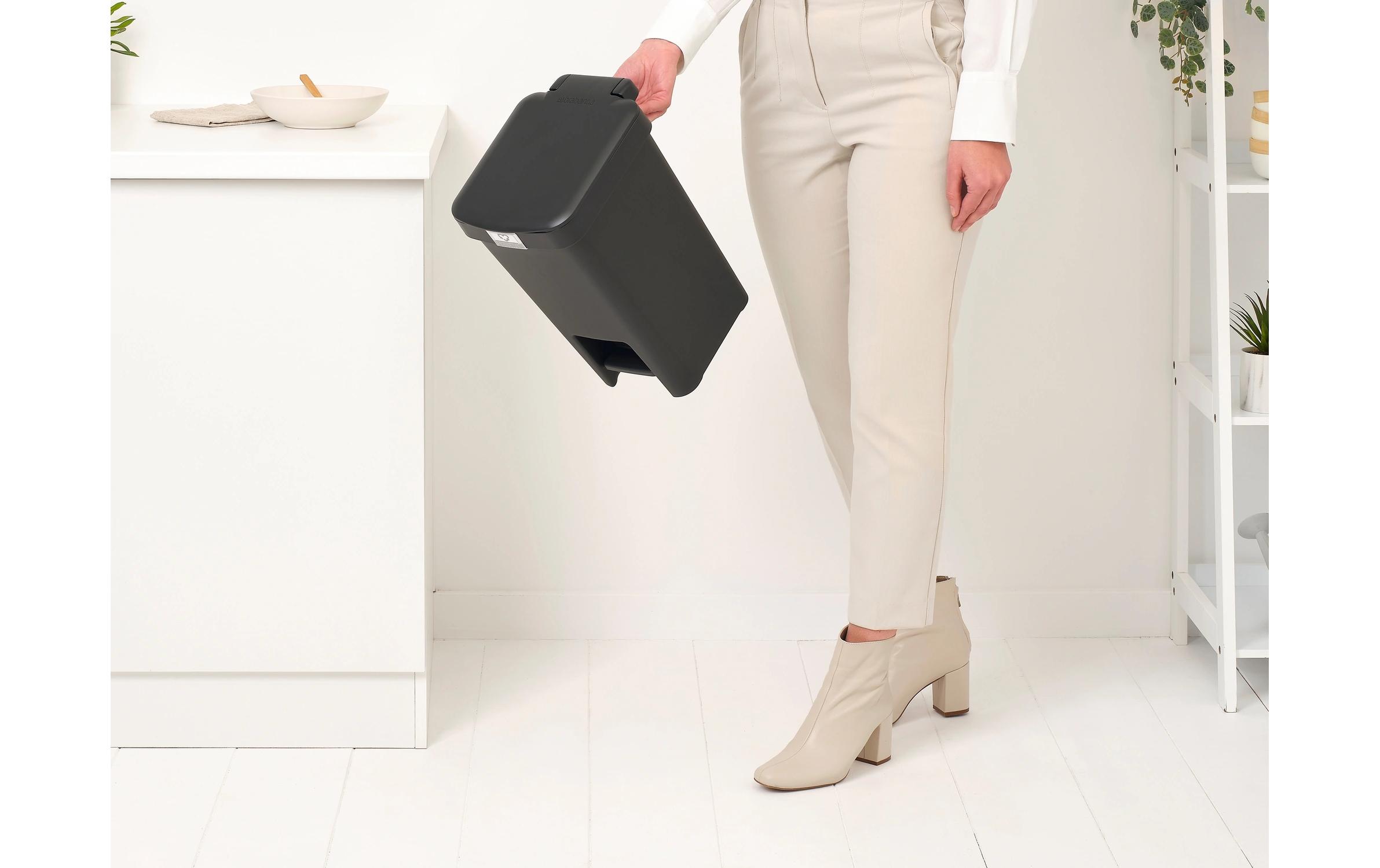 Recyclingbehälter StepUp 10 l, DunkelgrauTreteimer für Recycling Materialien