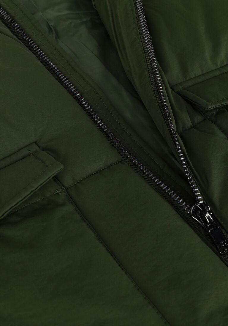 OBJECT groene object gewatteerde jas objzhanna l/s long jacket noos