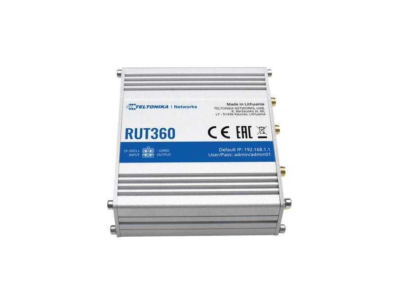 Teltonika LTE-Industrierouter RUT360 Cat.6 LTE/3G/2G LTE CAT6 Industrie-Mobilfunk-Router