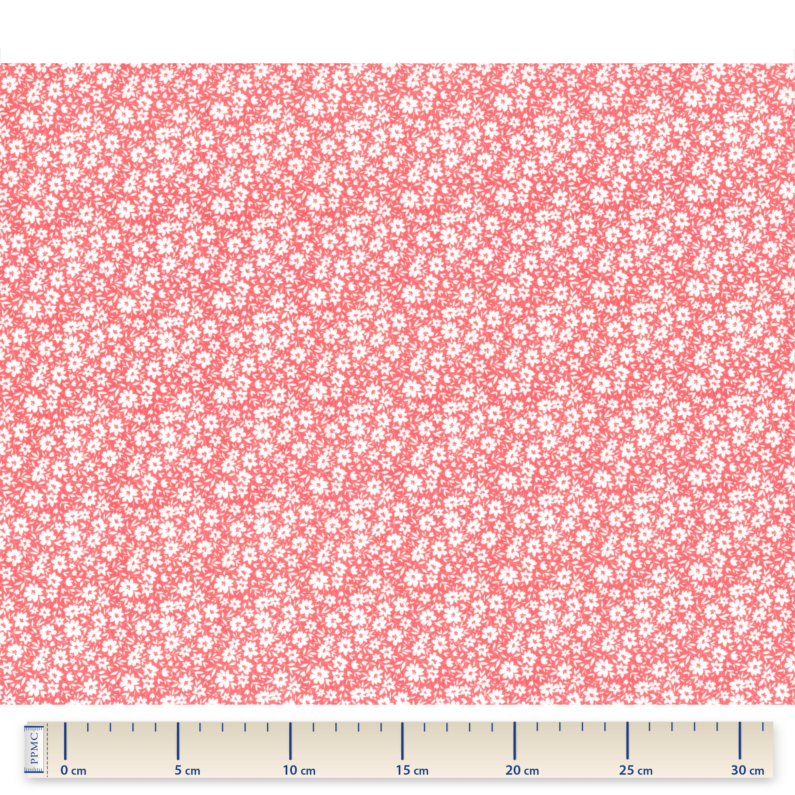 Tissu Coton Au Mètre Petites Fleurs Rougeex1087