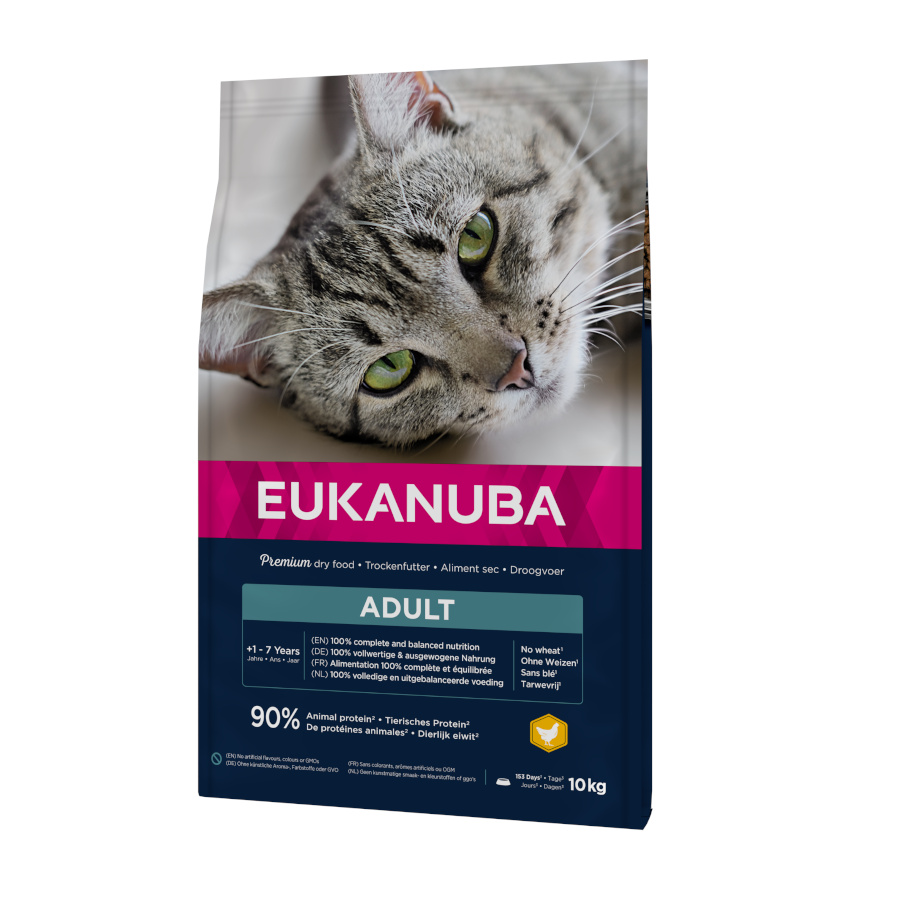 Ração para gatos adultos Eukanuba com frango e fígado