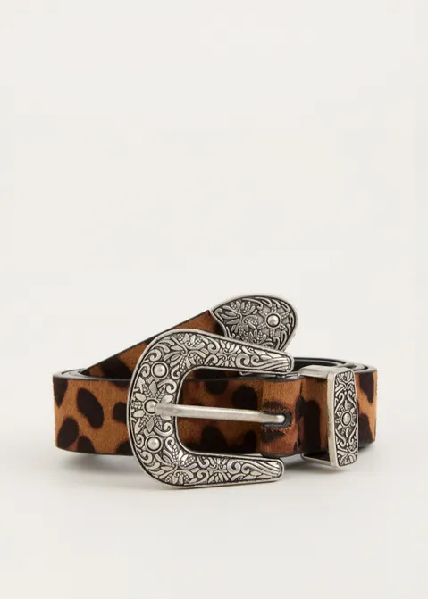 Western riem met panterprint assorti (ASSOR)
