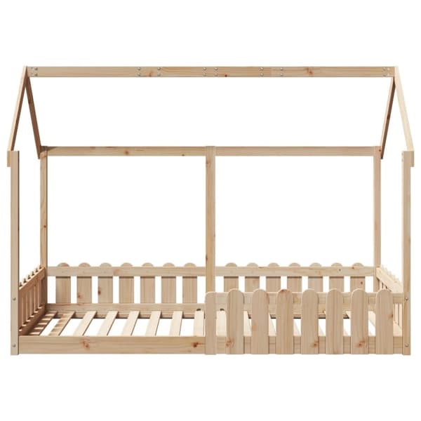 vidaXL Barnesengeramme hus 90x200 cm heltre furu