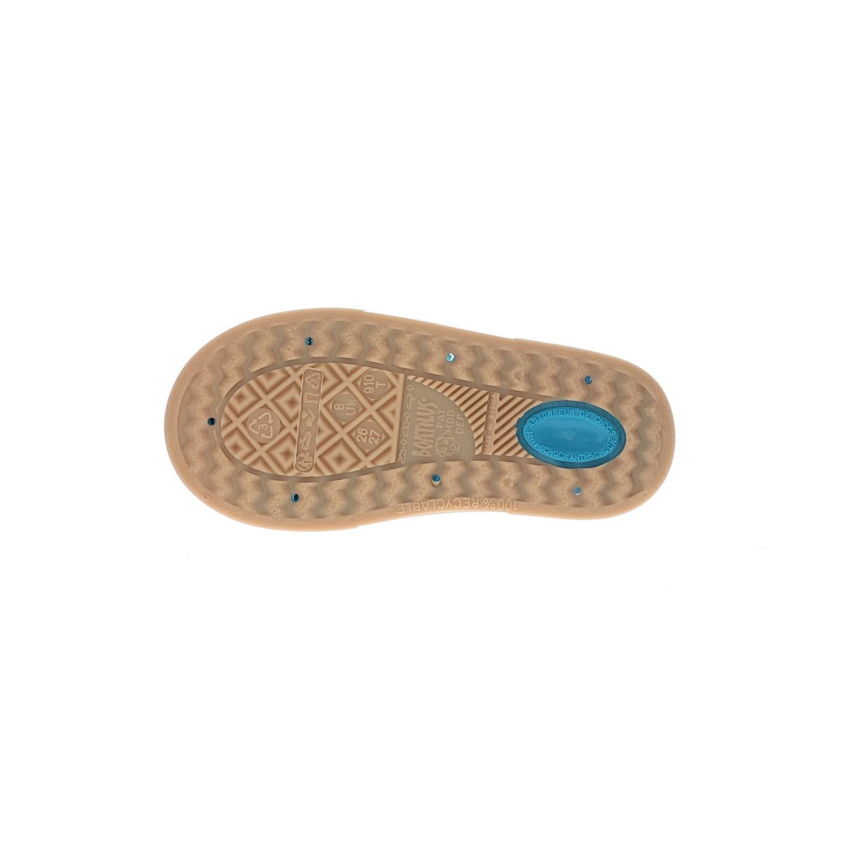 Sandales de plage bleu et beige