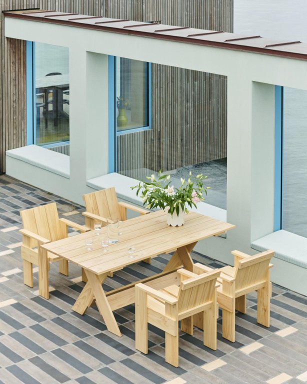 Hay Crate eettafel 180x89,5 Black