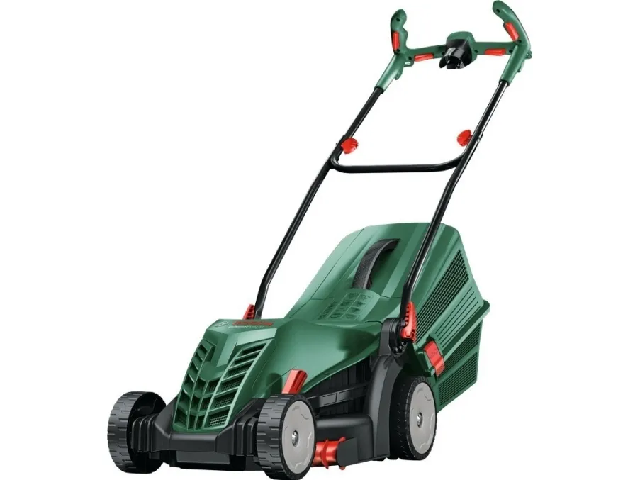 Bosch Powertools Electric Lawnmower UniversalRotak 37-555 (green, 1,400 watts, width 37 cm)
