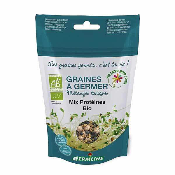 Mix protéines, pois chiches, lentille, fenugrec bio - Graines à germer