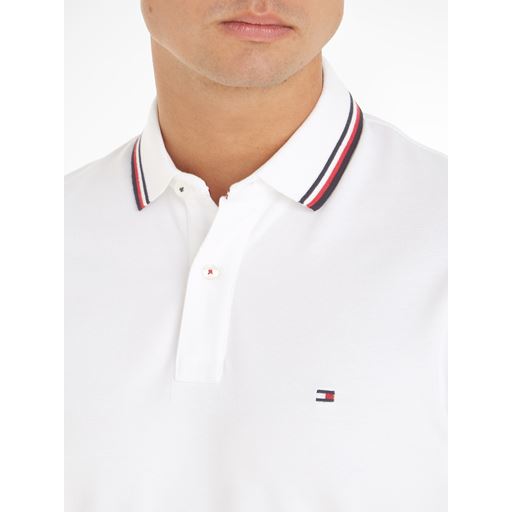 Tommy Hilfiger Tipped Slim Polo, Hvid, XL