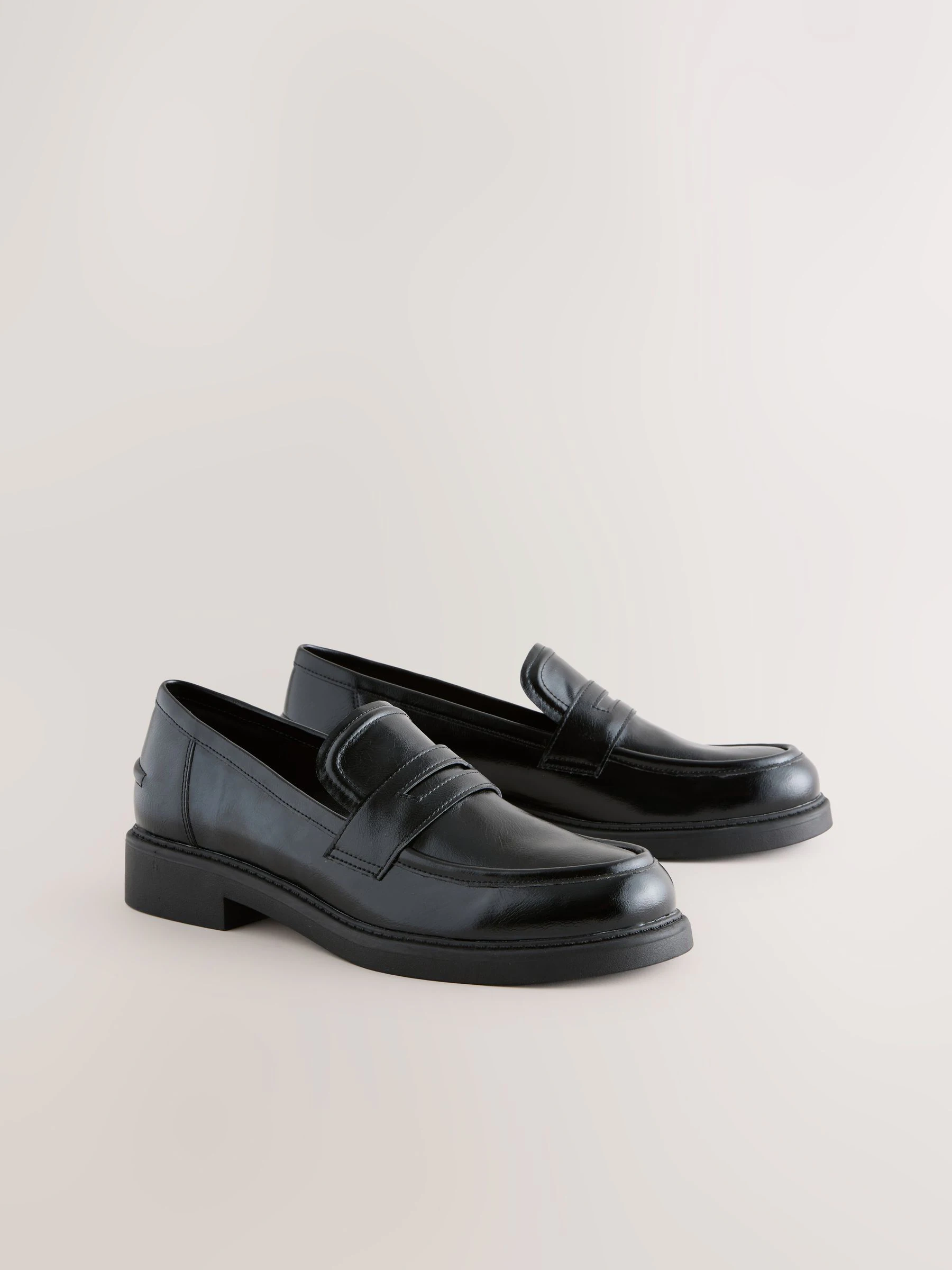 Zwart - Forever Comfort® Round Toe Chunky Platform Loafers