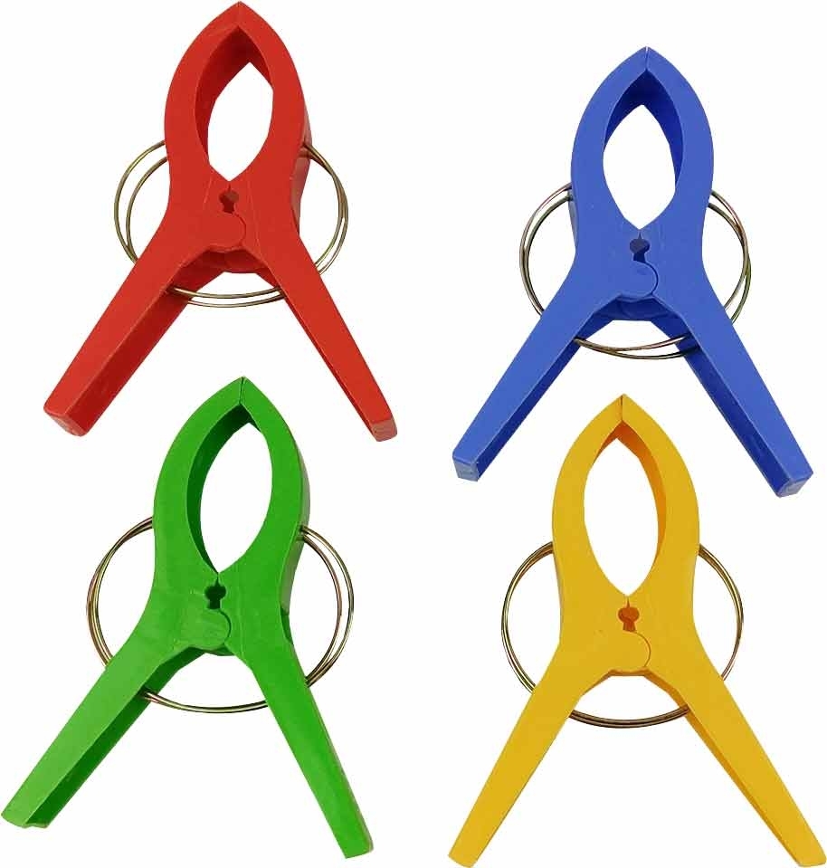 Handtuch-Halter 4er Set bunt