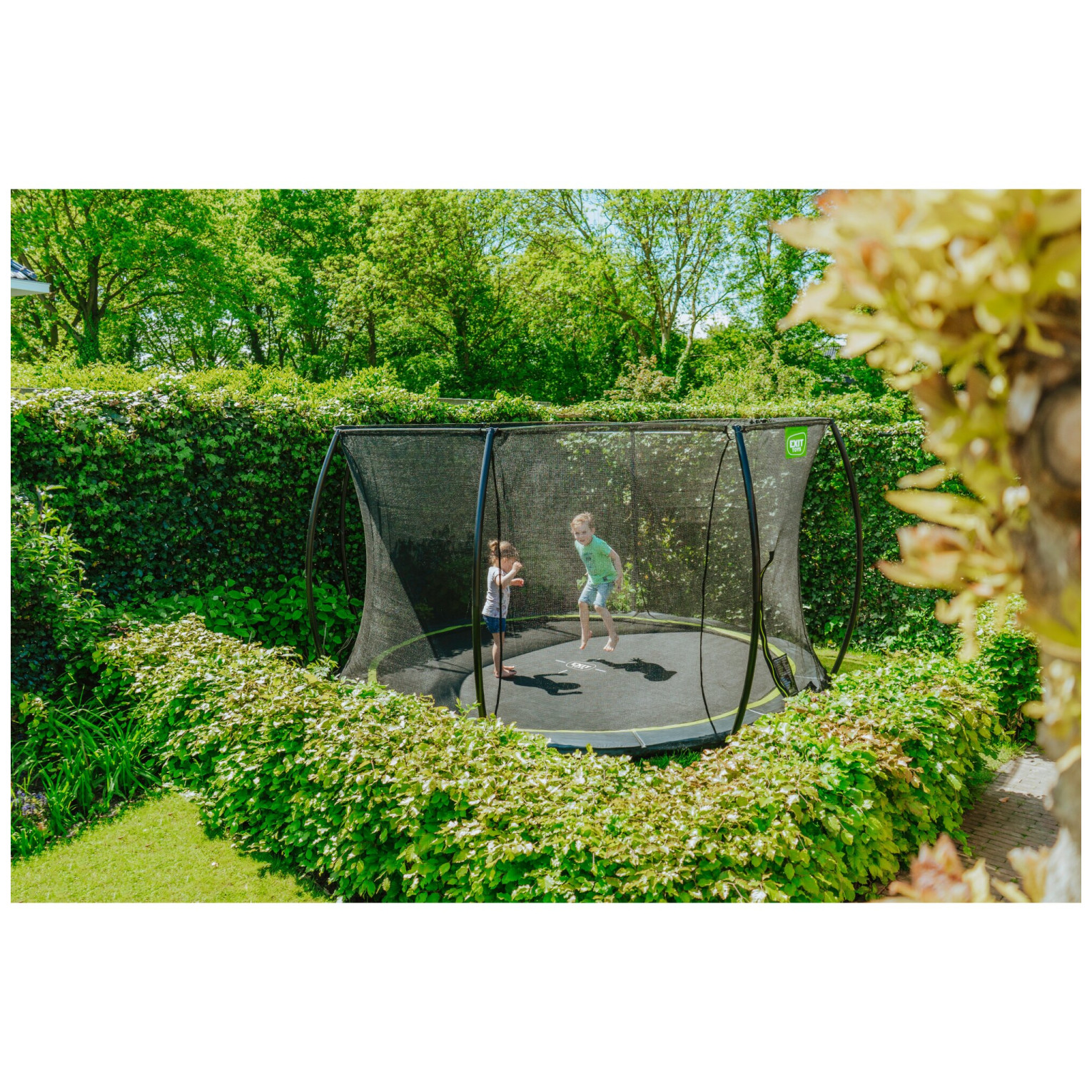 EXIT Silhouette inground trampoline ø427cm met veiligheidsn