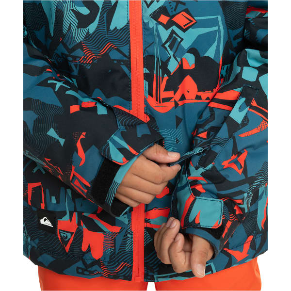 Veste de ski QUIKSILVER MISSION PRINTED YOUTH JK BUILDING MOUTAINS GRENADINE