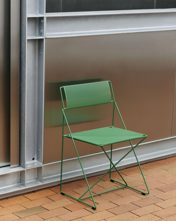 Hay X-Line stoel gepoedercoat staal Autumn Green