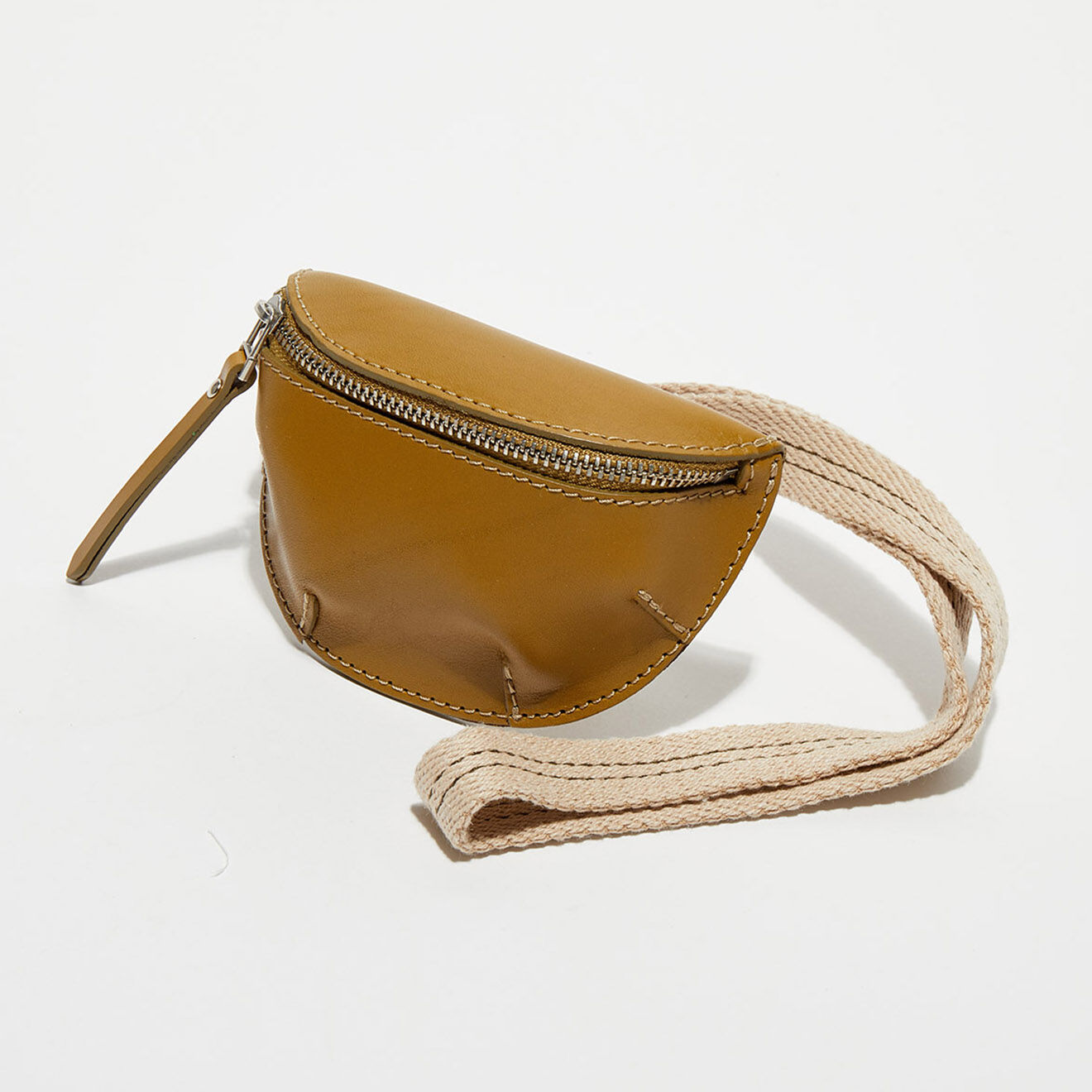 Bellerose Mini sac en Cuir vernis Rosike kaki