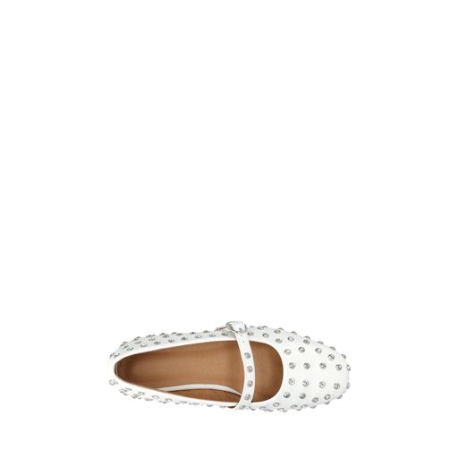 Bianco Fall Simili Mary Jane Ballerinasko, White, 41