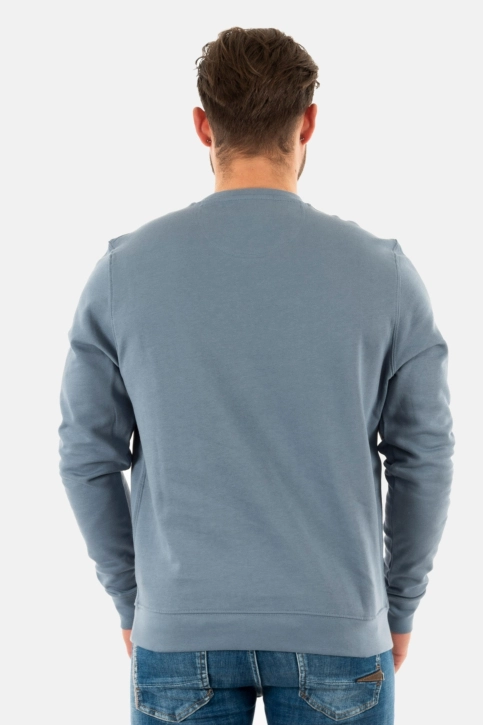 sweat barbour ridsdale crew bl45 washed blue