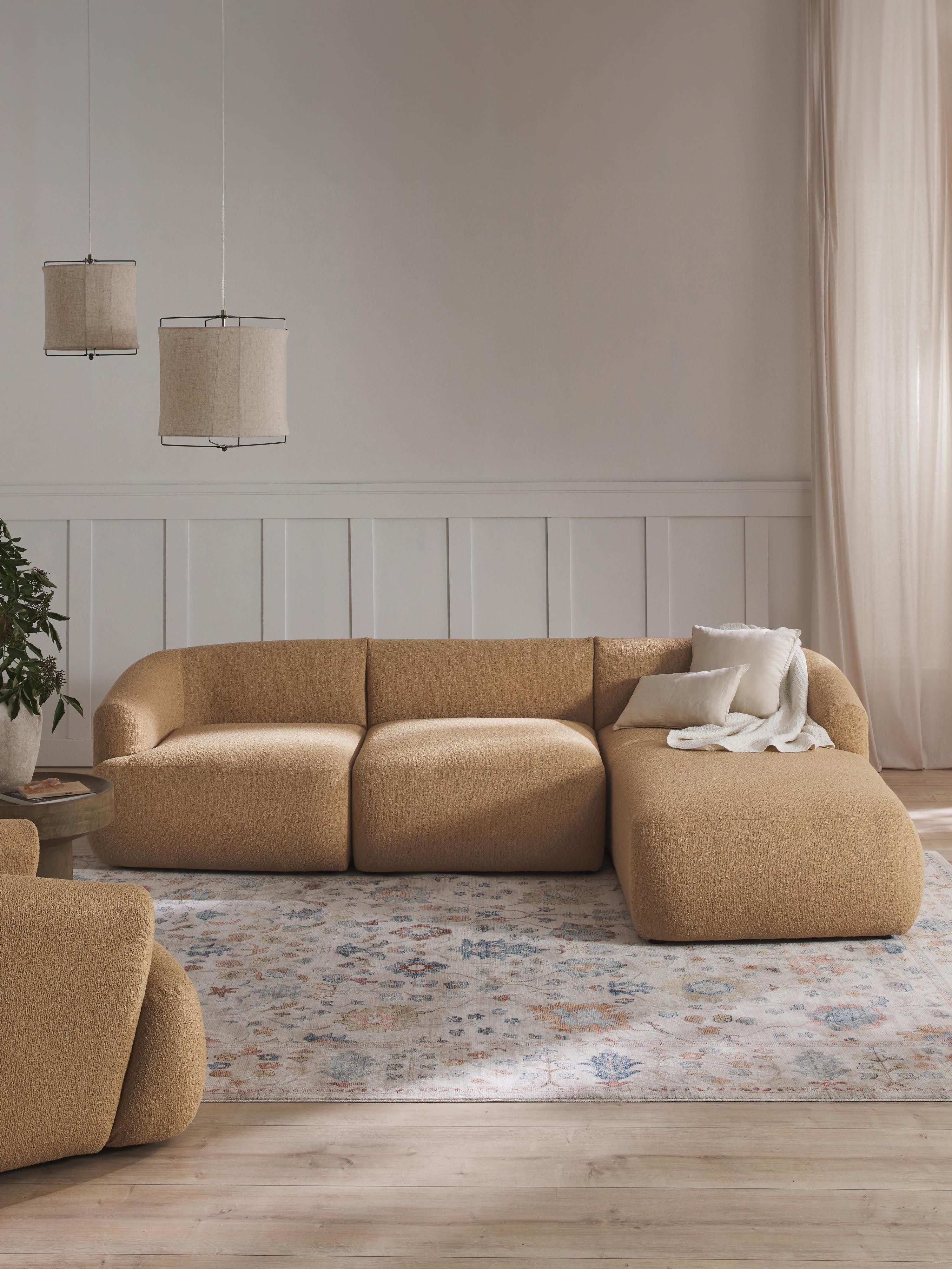 Modulaire bouclé hoekbank Sofia (3-zits)