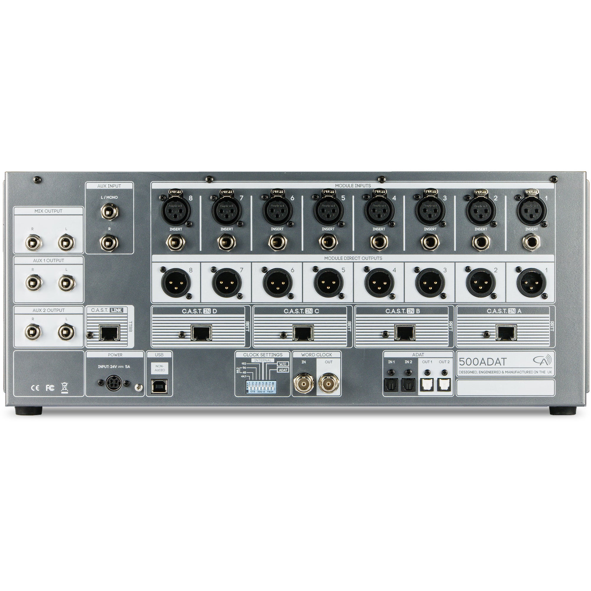 Cranborne Audio 500ADAT 8-slot 500 series rack met ADAT