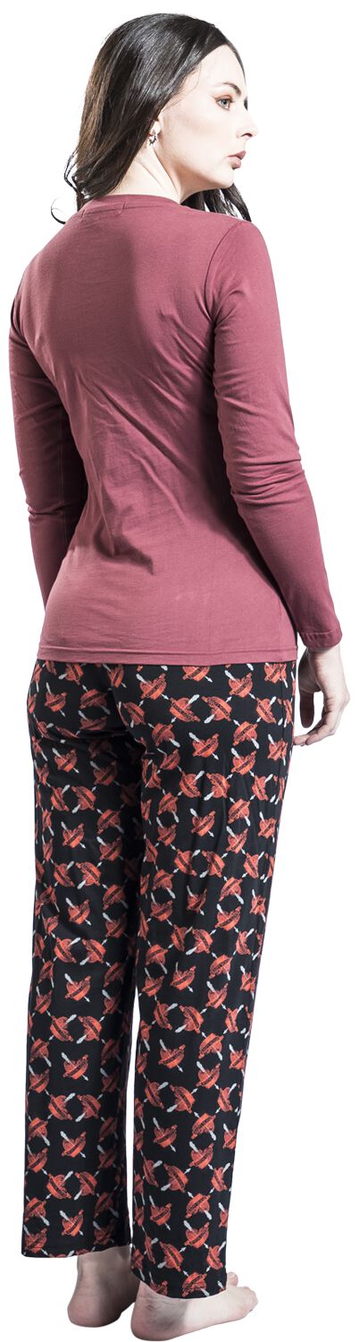 Pyjama avec crâne & cœur | Black Premium by EMP Pyjama
