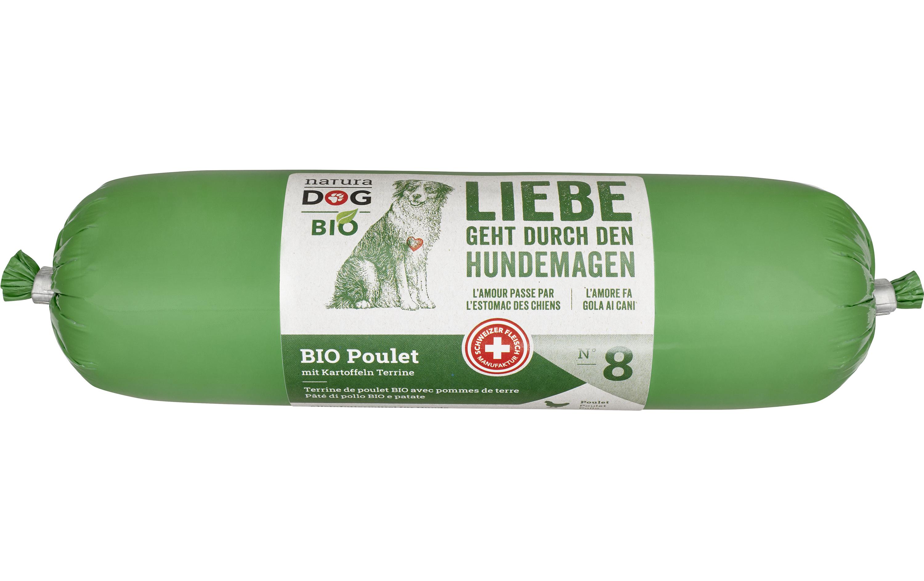 Nassfutter Bio Poulet mit Kartoffel Terrine Multi, 20 x 400g<br>Alleinfuttermittel für ausgewachsene Hunde