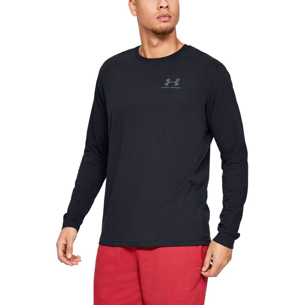 Under Armour SPORTSTYLE LEFT CHEST - Tee-shirt Homme noir