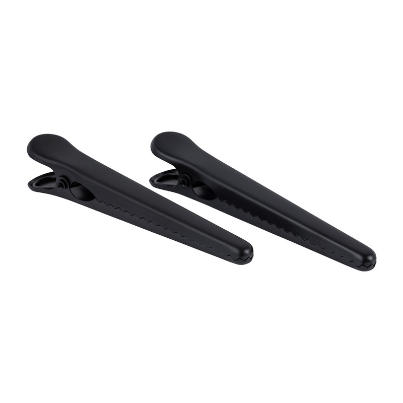 Vershoudclips zwart - 12 cm - set van 2