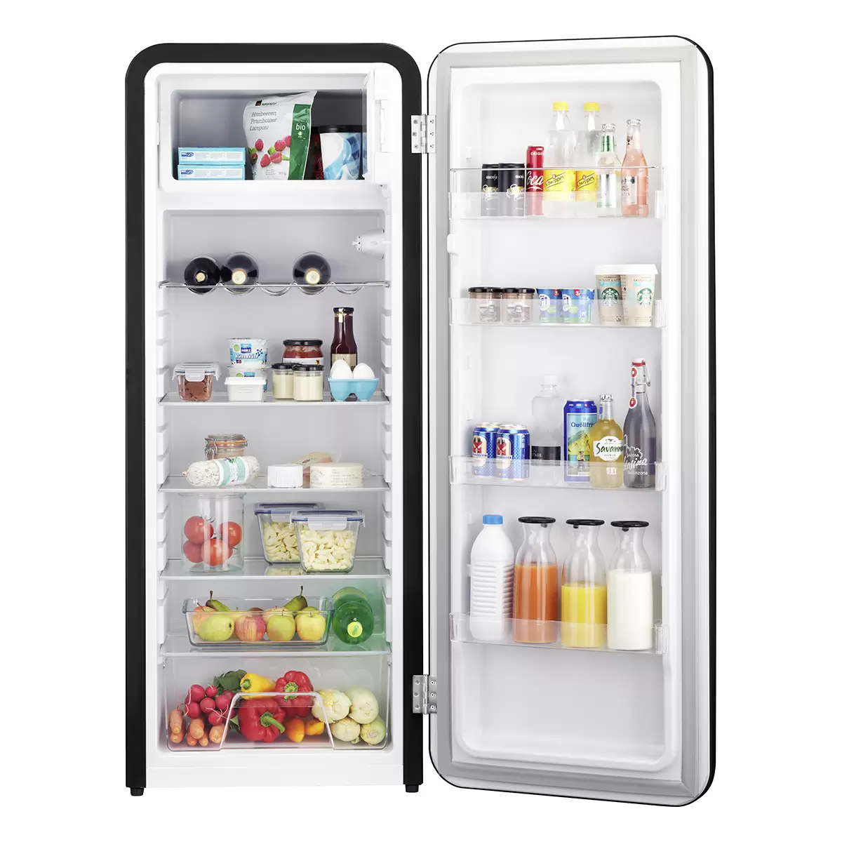 Kühlschrank Frescolino Classic schwarz,silber