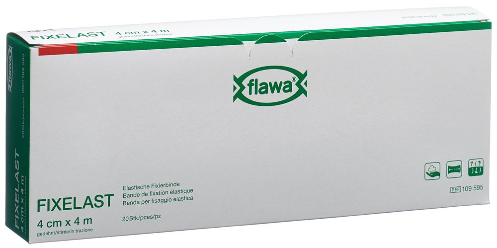 FLAWA Fixelast Fixierbinde<br>20 Stück, 4cmx4m, in Cellux