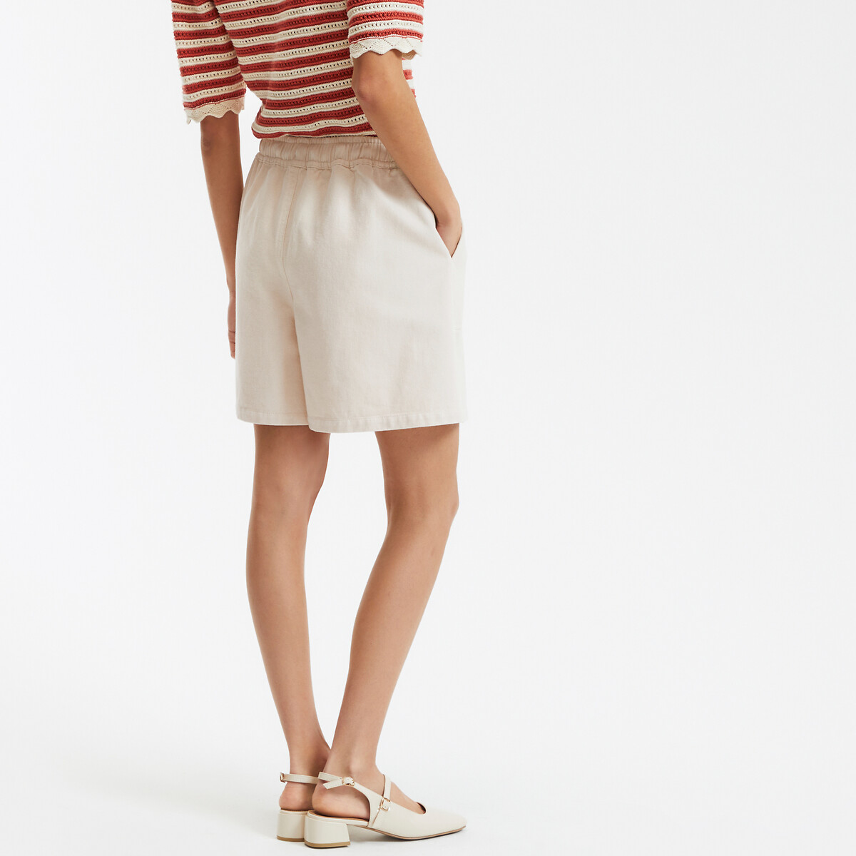 COLEÇÃO LA REDOUTE<br>Shorts de algodão com cintura elástica