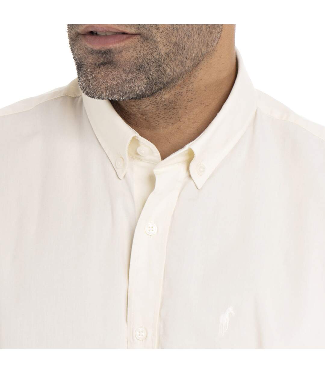 Chemise manches longues col boutonné coton COST