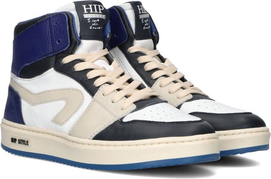 Hip H1765 Sneakers Jongens Leren Sneaker Blauw