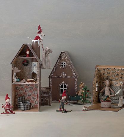 Maileg Maus - Großer Bruder - Weihnachtsmann I Lebkuchenhaus