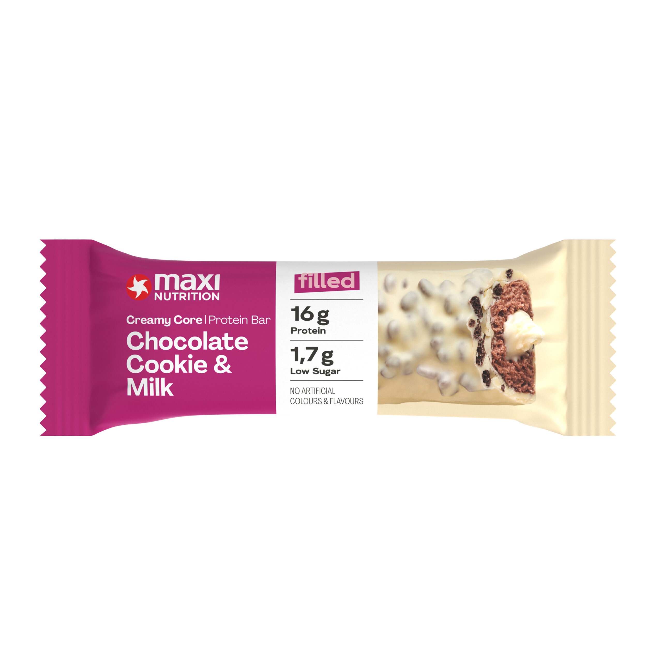 Maxi Nutrition Creamy Core Protein Bar Chocolate Cookie & Milk (45 gr)