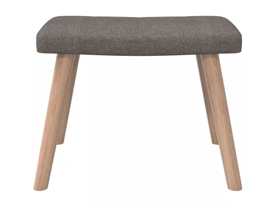 Chaise de relaxation avec tabouret Taupe Tissu
