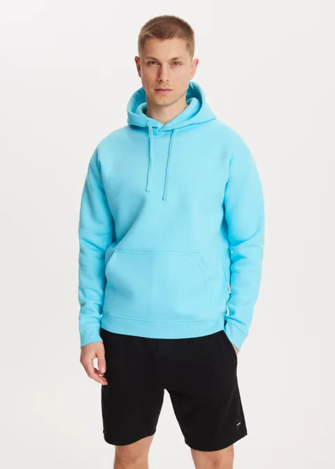 Brushed hoodie blauw (AQUA D.)