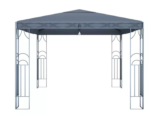 Tonnelle avec guirlande lumineuse à LED 400x300 cm Anthracite