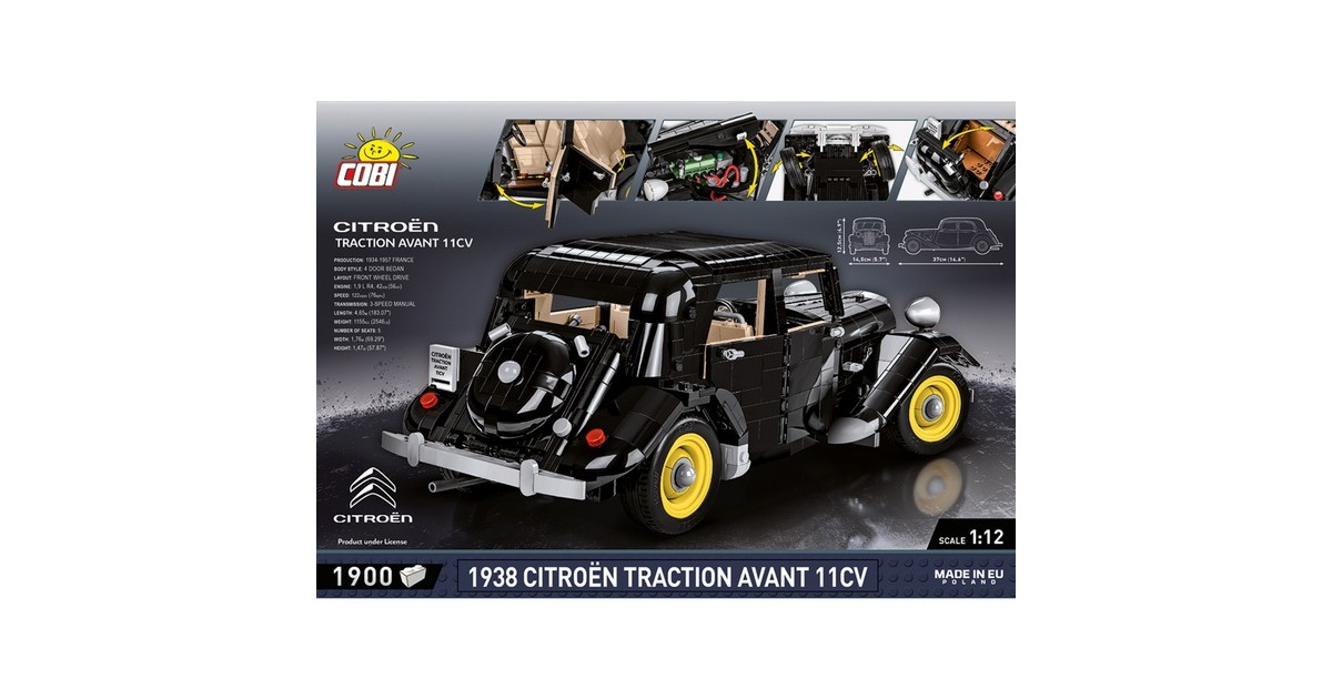 COBICitroen Traction Avant 11CV 1938 Constructiespeelgoed  (Schaal 1:12)