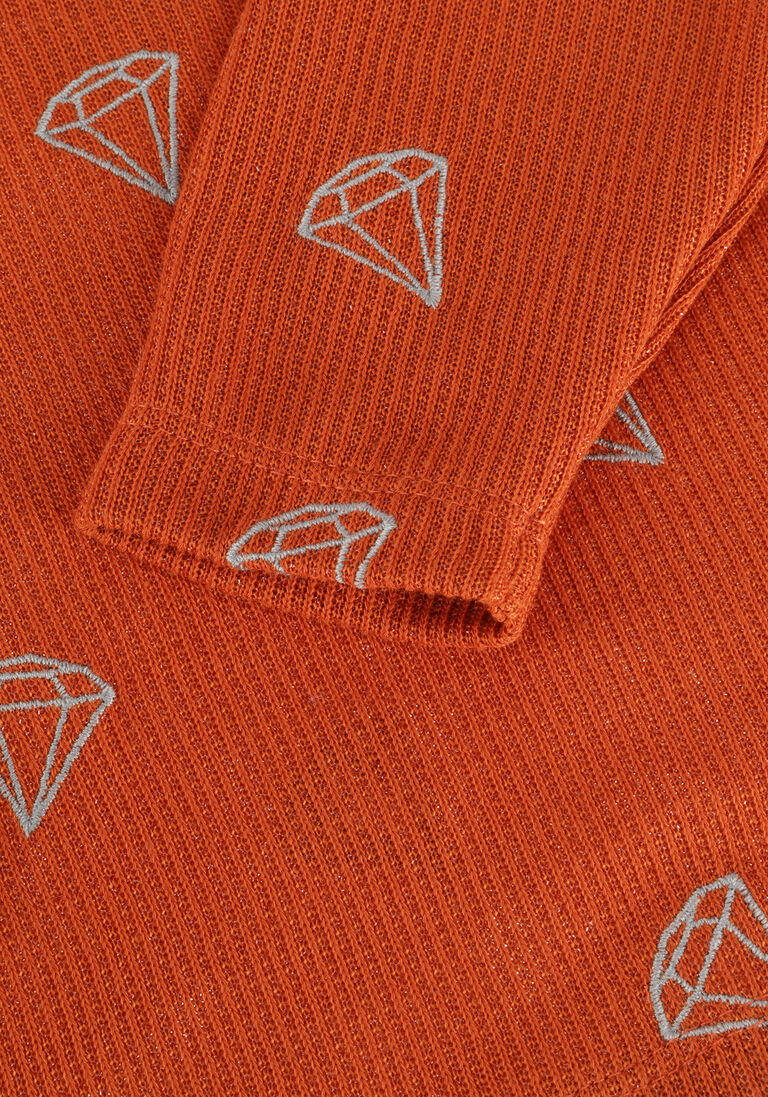 CARLIJNQ rode carlijnq  diamond - shirt with ruffles longsleeve